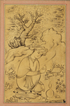 A SEATED YOUTH, PERSIA SAFAVID STYLE, 20TH CENTURY