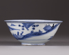 A blue and white bowl