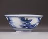 A blue and white bowl