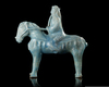 A RARE KASHAN TURQUOISE-GLAZED FIGURE OF A MONGOL, PERSIA, 13TH CENTURY