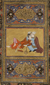 AN EMBRACING COUPLE, PERSIA, SAFAVID, 17TH CENTURY