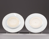 A pair of small Chinese blue and white plates