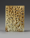 A  CHINESE JADE OPENWORK DRAGON PLAQUE