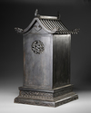 A CHINESE CARVED ZITAN ALTAR CABINET, QING DYNASTY (1644-1911)
