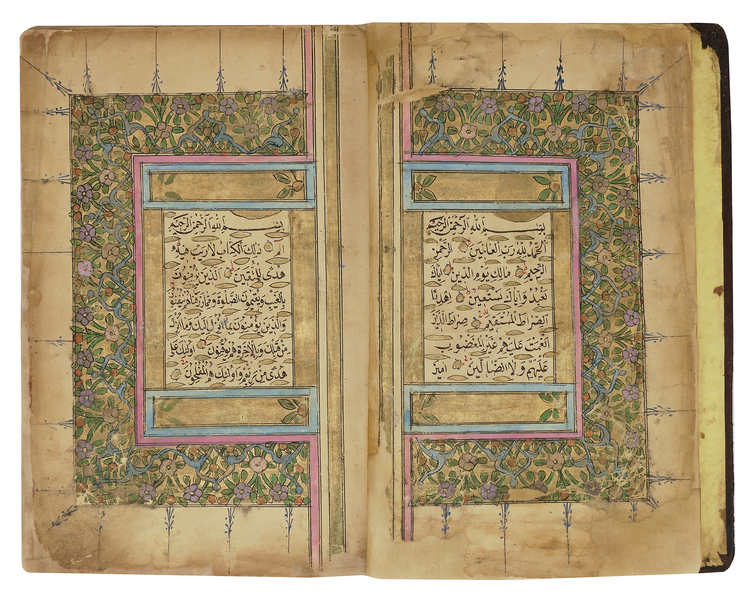 A FINE OTTOMAN QURAN, TURKEY, WRITTEN BY MUHAMMAD AMIN, DATED 1285 AH/1868 AD