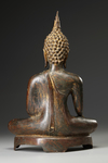 A LARGE BRONZE SEATED BUDDHA, THAILAND, 15TH-16TH CENTURY