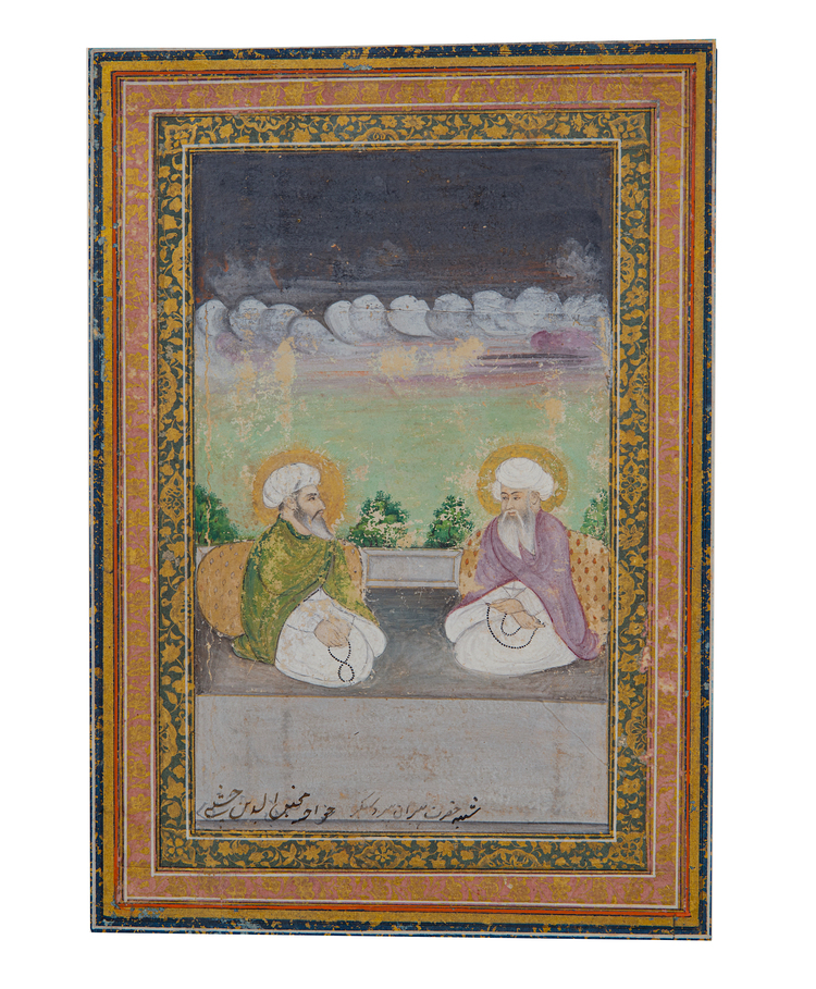 ABD AL-QADIR JILANI AND KHAWAJA MU'IN AL-DIN CHISHTI IN CONVERSATION, INDIA SCHOOL, 19TH CENTURY