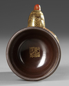 A CHINESE TIBETAN-STYLE EWER, PENBA HU, 19TH/20TH CENTURY