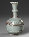 A CHINESE RED SPLASHED GREEN EWER, 19TH-20TH CENTURY