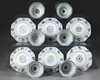 A SET OF SIX BLUE AND WHITE CUPS AND SAUCERS, KANGXI PERIOD (1662-1722)