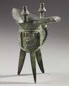 A CHINESE BRONZE JUE, QING DYNASTY (1644-1911)