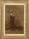 A PAINTING DEPICTING A GIRL, 19TH CENTURY, SIGNED AUGUSTE LEGRAS (1864-1915)