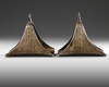 A PAIR OF STEEL STIRRUPS, NORTH AFRICA, 19TH CENTURY