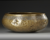A MAMLUK SILVER INLAID BRASS BOWL, EGYPT OR SYRIA,  EARLY 14TH CENTURY