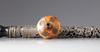 A CHINESE BONE AND SILVER PLATED CARVED OPIUM PIPE , 20TH CENTURY