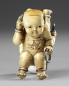 CHINESE IVORY TWIN BOYS, 19TH CENTURY