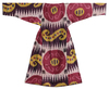 A PURPLE GROUND IKAT ROBE, UZBEKISTAN, 19TH CENTURY