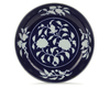 A CHINESE BLUE AND WHITE REVERSE-DECORATED POMEGRANATE DISH, MING DYNASTY (1368-1644) OR LATER