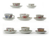 EIGHT CHINESE CUPS AND SAUCERS, 18TH CENTURY