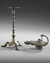 A ROMAN BRONZE LAMP WITH CANDELABRA, 2ND CENTURY AD