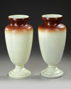 A PAIR OF ENAMELLED VASES, FRANCE, 19TH CENTURY