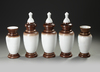 A SET OF FIVE OPALINE  VASES, FRANCE, 19TH CENTURY