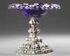 A BOHEMIAN BOWL ON A SILVER STAND, EARLY 19TH CENTURY