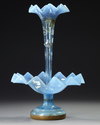 A FRENCH OPALINE CENTERPIECE, EPERGNE, 19TH CENTURY