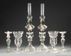 A GROUP OF SIX FRENCH CRYSTAL OBJECTS, 19TH CENTURY