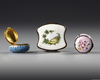 THREE SMALL METAL AND ENAMELLED BOXES, FRANCE,18TH AND EARLY 19TH CENTURY