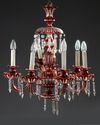 A BOHEMIAN SEVEN ARMED CHANDELIER MADE FOR THE MIDDLE EAST AND ISLAMIC MARKET, 19TH CENTURY