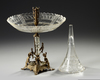 AN EPERGNE CENTERPIECE WITH A BRONZE FOOT, FRANCE, EMPIRE, EARLY 19TH CENTURY