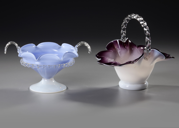 TWO MURANO BONBONNIERES, CIRCA 1900