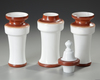 A SET OF THREE FRENCH OPALINE VASES, CIRCA 1880