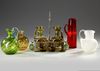 A SET OF DIVERSE GLASS CARAFES AND GLASSES, FRANCE AND SWEDEN, CIRCA 1900