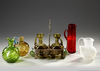 A SET OF DIVERSE GLASS CARAFES AND GLASSES, FRANCE AND SWEDEN, CIRCA 1900