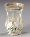 A BOHEMIAN CUT GLASS GOBLET, MADE FOR THE EASTERN MARKET, CIRCA 1850