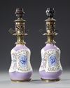 A PAIR OF FRENCH HANDPAINTED LAMPS, CIRCA 1900