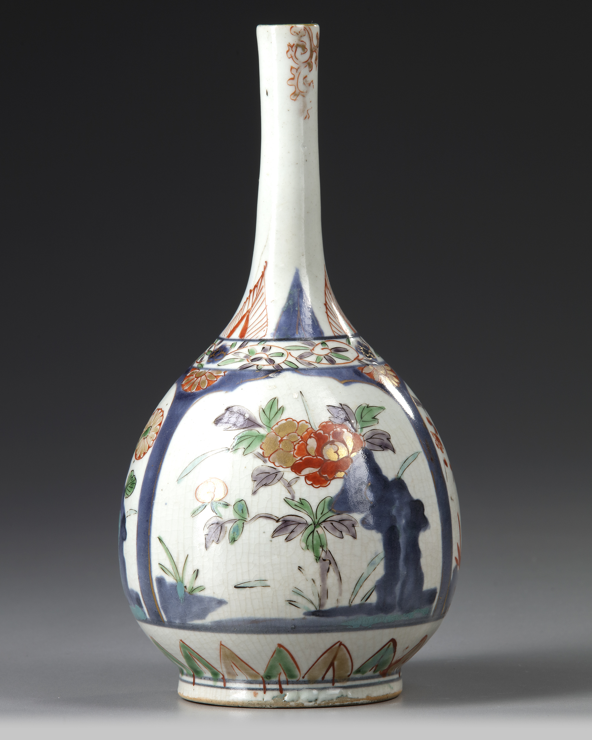 ホットマン セール IMARI JAPANESE A BOTTLE 1700 CIRCA PERIOD EDO VASE, その他