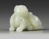A PALE CELADON JADE CARVING OF A LION, QING DYNASTY (1644–1911),18TH CENTURY