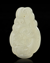A CHINESE WHITE JADE CARVED PENDANT, QING DYNASTY (1644–1911)