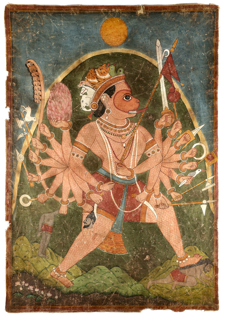 THE COSMIC FORM OF HANUMAN, POSSIBLY SIROHI, 19TH CENTURY