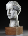 A MARBLE FEMALE HEAD, 17TH-18TH CENTURY