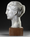A MARBLE FEMALE HEAD, 17TH-18TH CENTURY