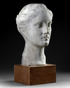 A MARBLE FEMALE HEAD, 17TH-18TH CENTURY