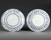 TWO CHINESE BLUE AND WHITE KRAAK PORCELAIN DISHES, WANLI PERIOD (1572-1620)
