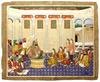 MAHARAJA SHER SINGH IN DURBAR (B. 1807-D.1843), ENTHRONED WITH ATTENDANTS, ATTRIBUTED TO BISHEN SINGH, LAHORE OR AMRITSAR, 19TH CENTURY