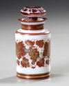 A FRENCH OPALINE TEA CADDY, MADE FOR PERSIAN AND ISLAMIC MARKET, LATE 18TH-EARLY 19TH CENTURY