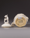 A Chinese ivory ‘chilong’ vase and cover