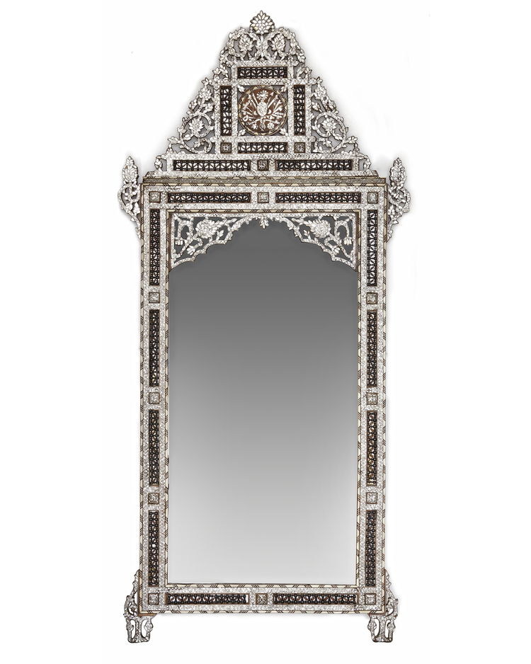 A FINE LARGE OTTOMAN MIRROR, TURKEY OR SYRIA, 19TH CENTURY